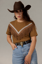 Playera Flecos Tabaco