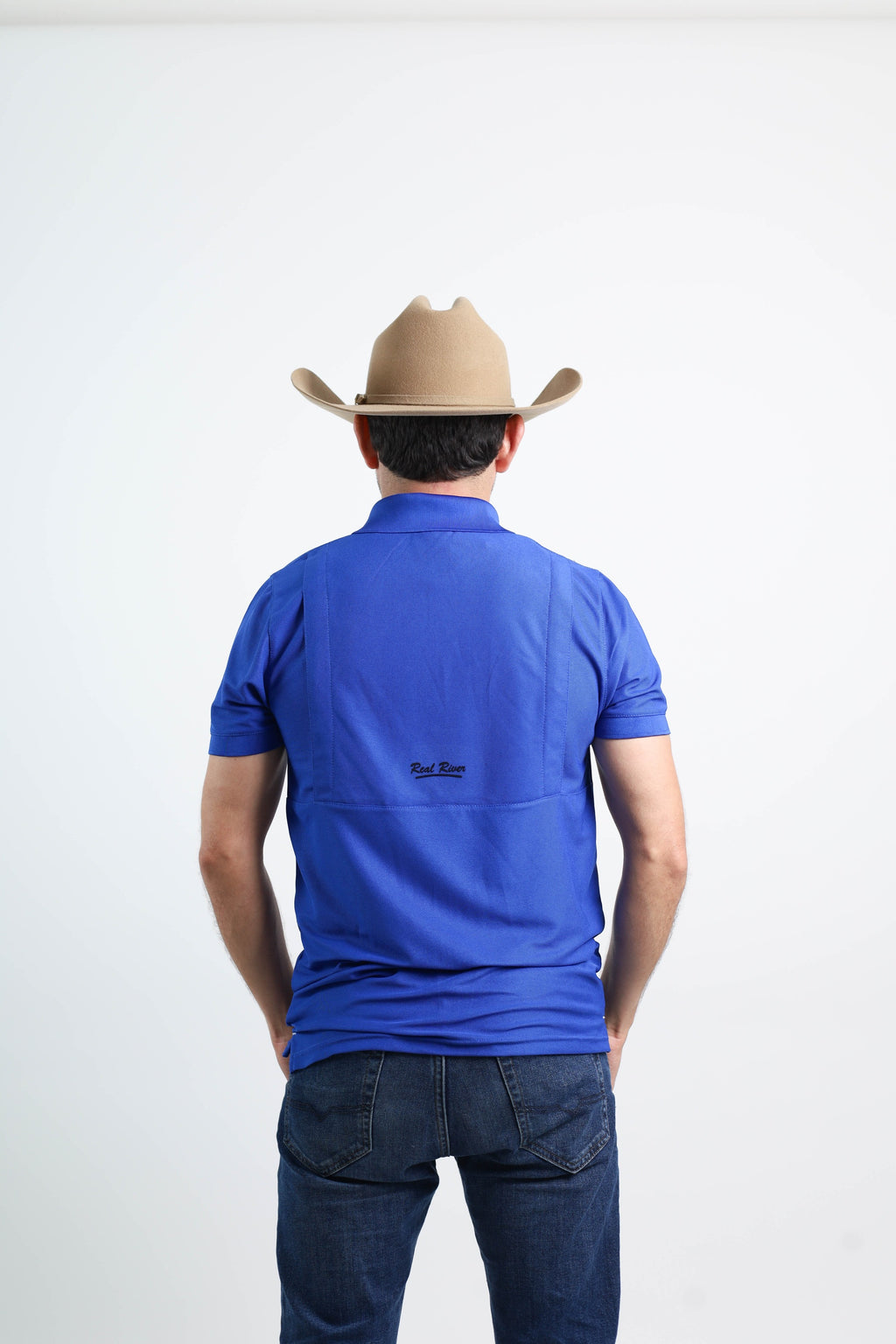 Playera Polo Outdoor Azul
