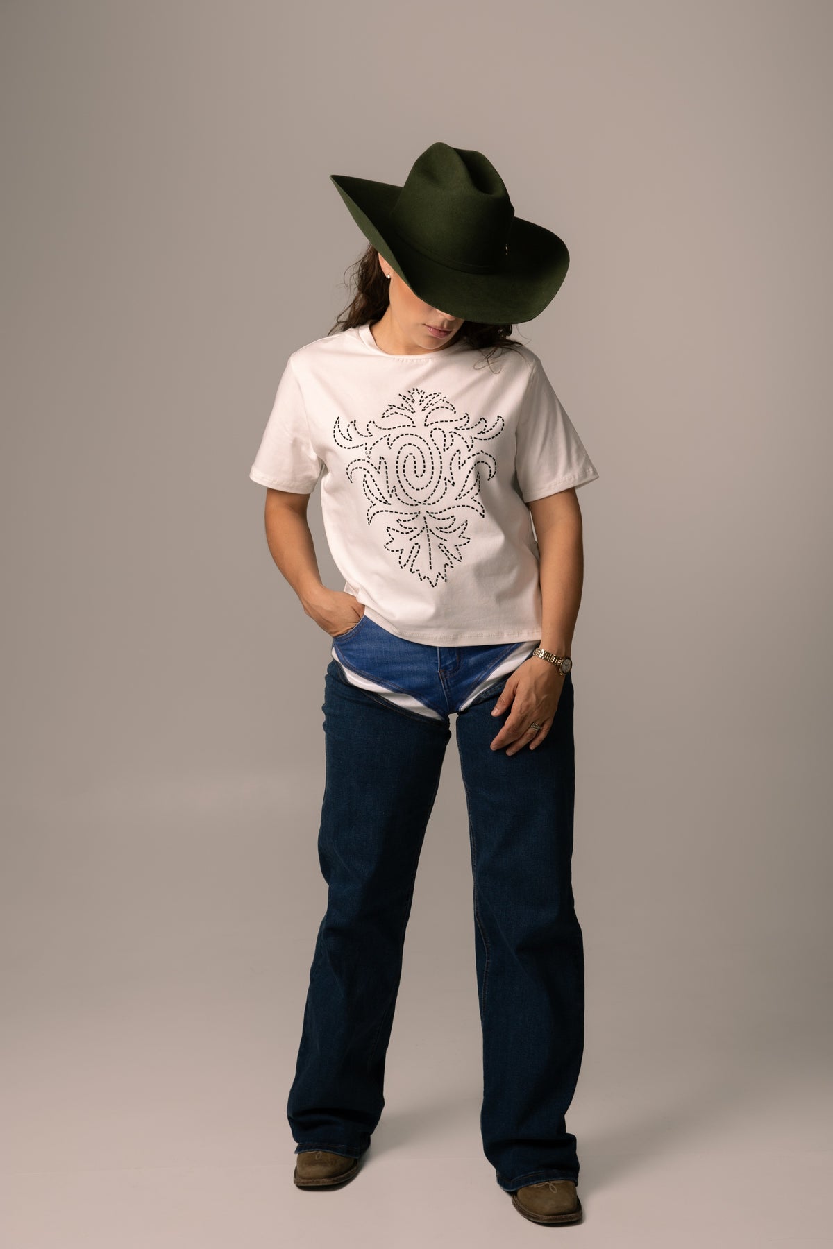 Playera Greca Vaquera