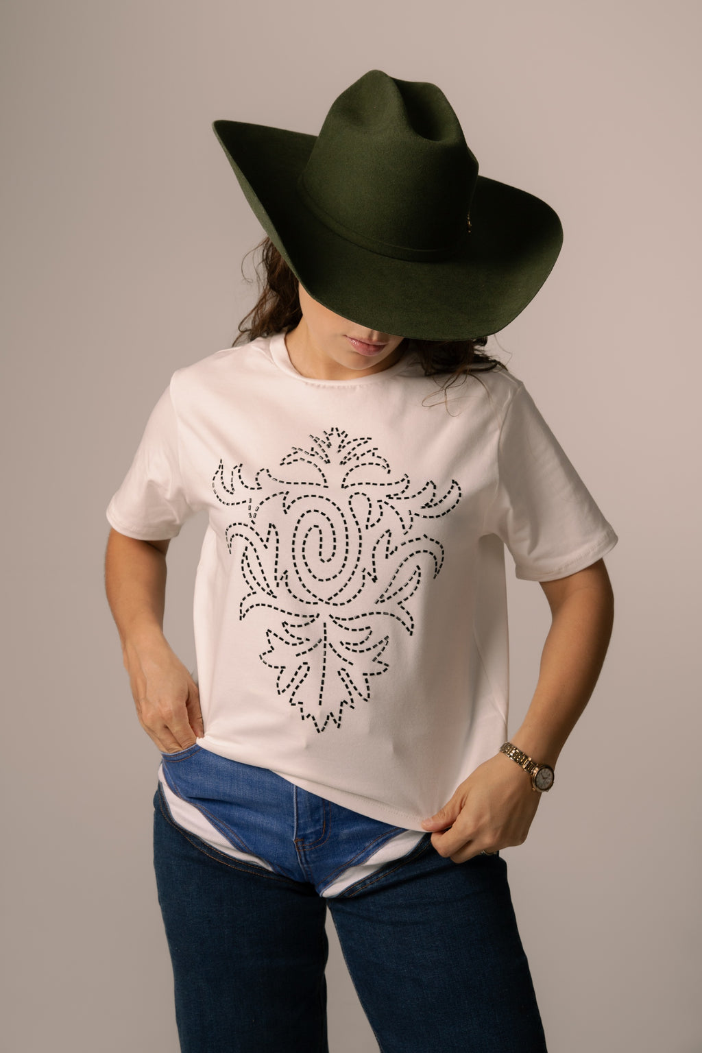 Playera Greca Vaquera