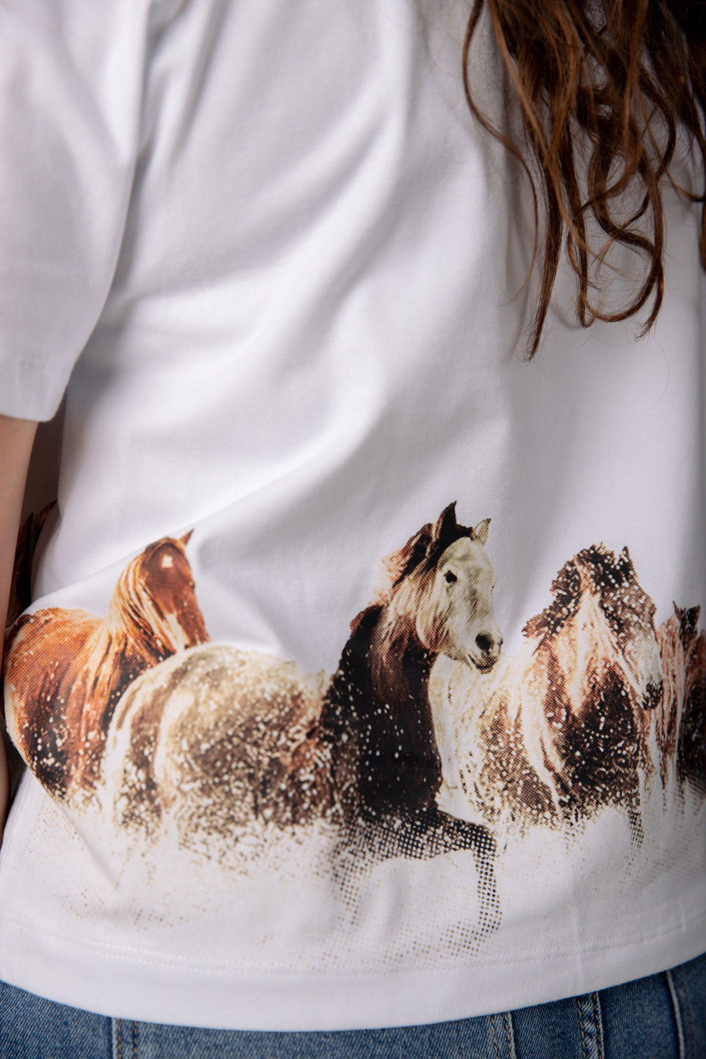 Playera Estampida Caballos