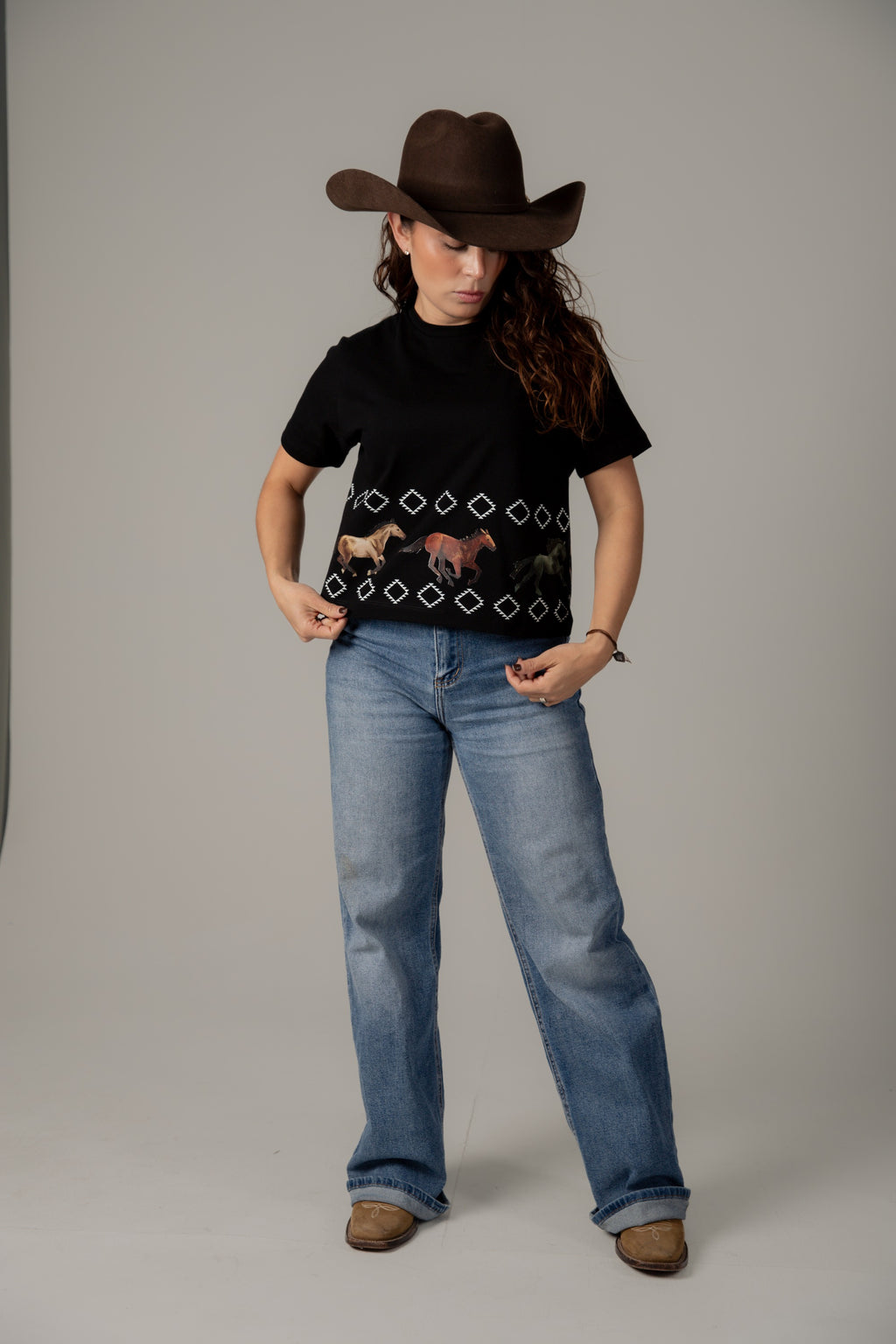 Playera Caballos Rombos
