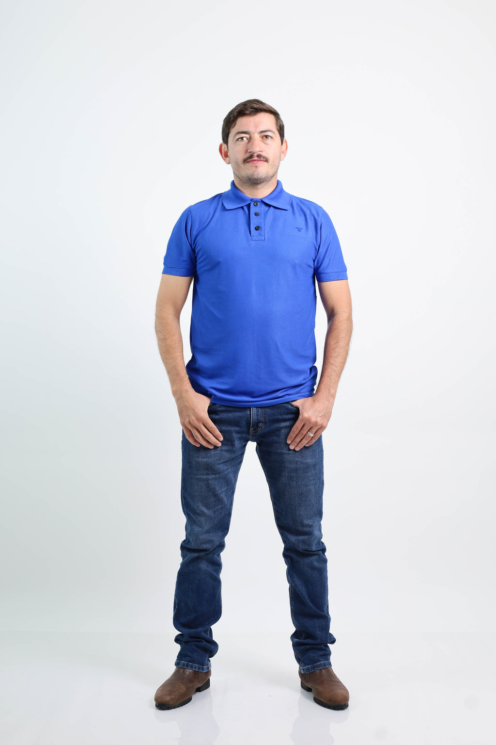 Playera Polo Outdoor Azul