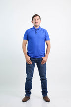 Playera Polo Outdoor Azul