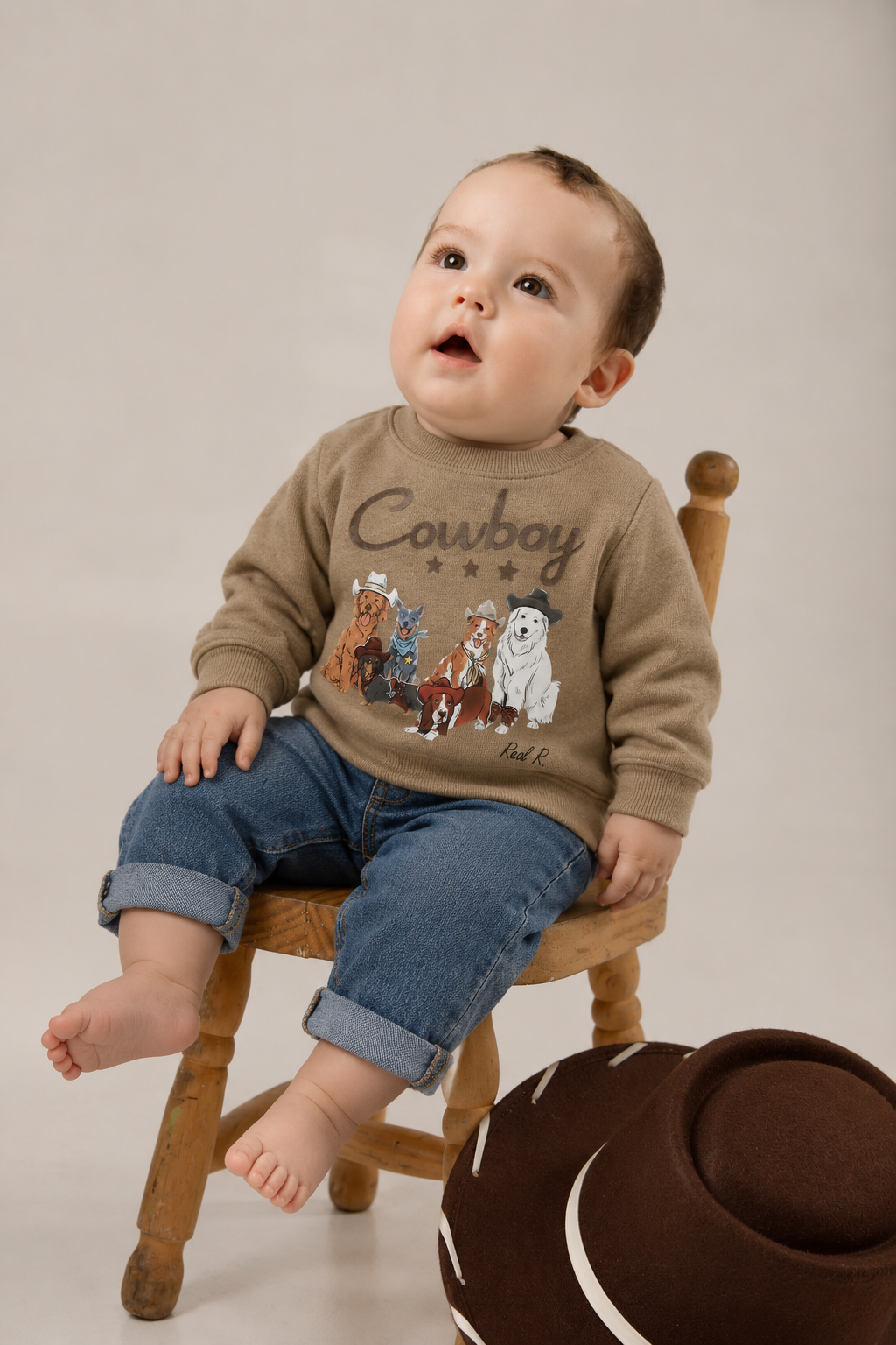 Sudadera Bebé Perros Vaqueros