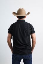 Playera Polo Outdoor Negra