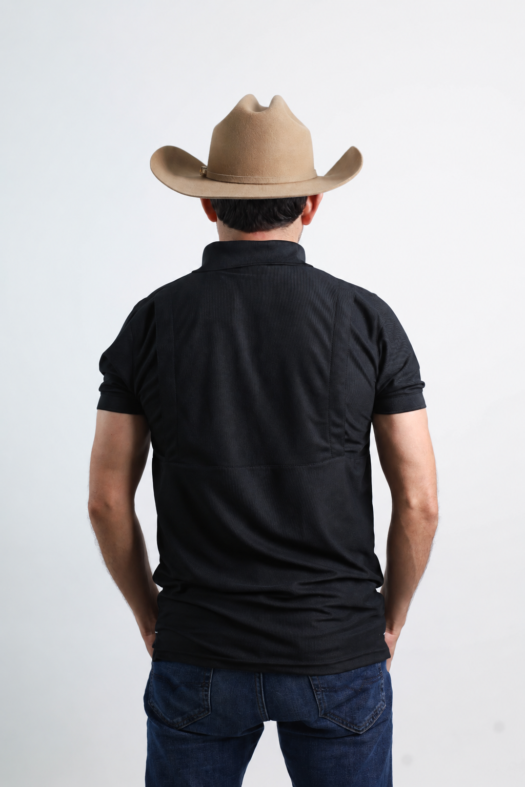 Playera Polo Outdoor Negra