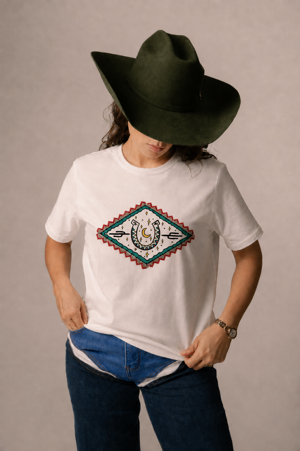 Playera Rombo Brillos