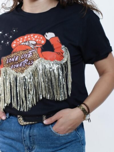 PLAYERA DAMA - "ARTISTA VAQUERA FLEQUILLOS"