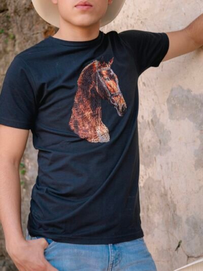 PLAYERA CABALLO BORDADO