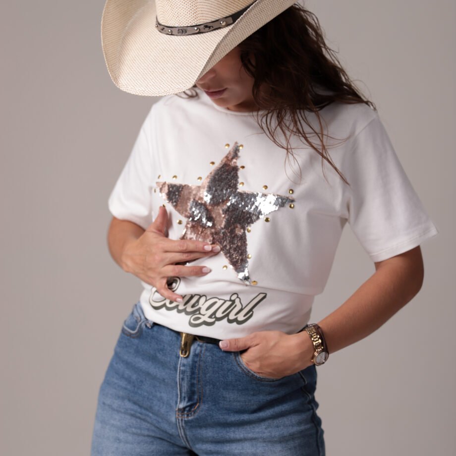 PLAYERA DAMA - "ESTRELLA REVERSIBLE"