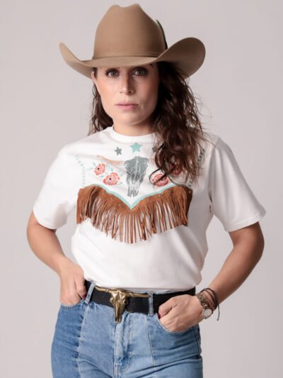 PLAYERA DAMA - "CRÁNEO CON ROSAS"