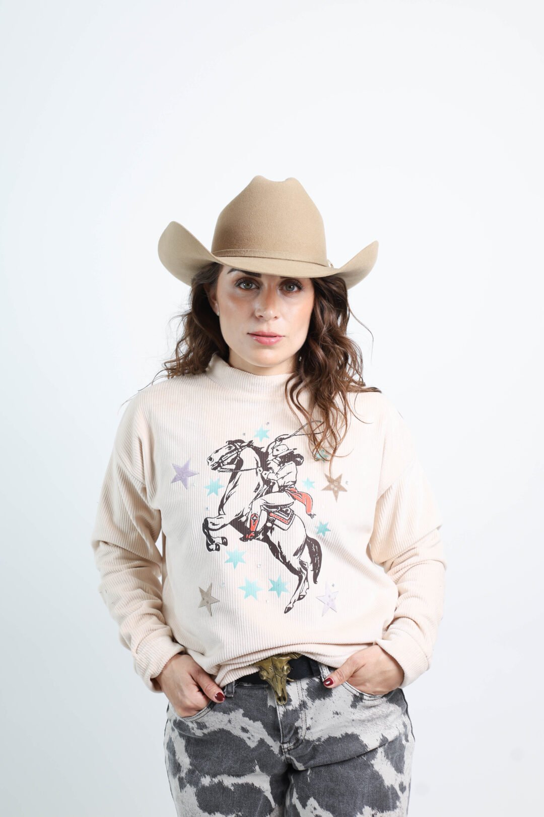 SUDADERA DE PANA "COWGIRL" - Image 3