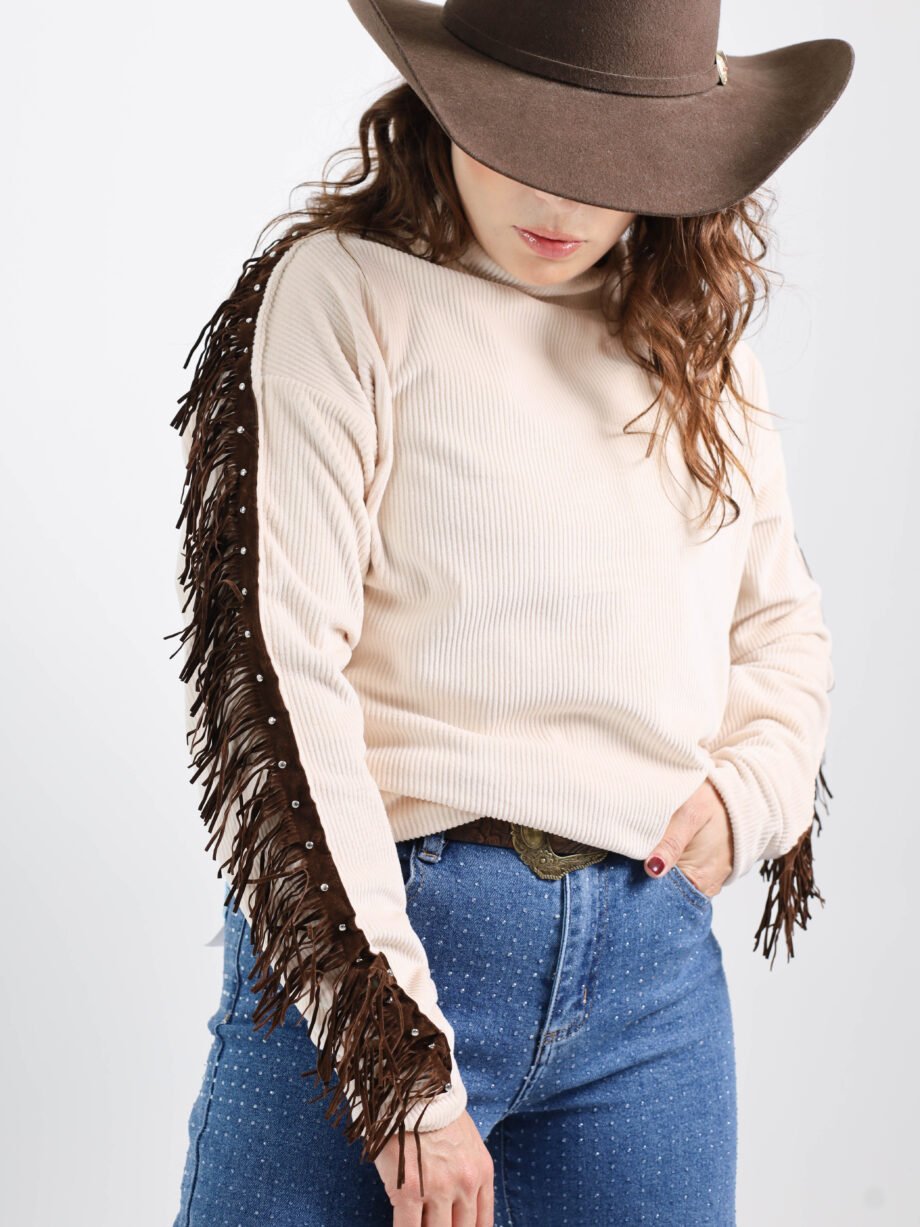 SUDADERA DE PANA FLEQUILLOS