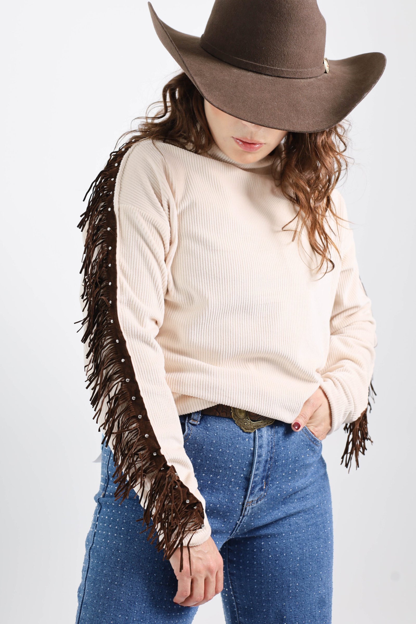 SUDADERA DE PANA FLEQUILLOS