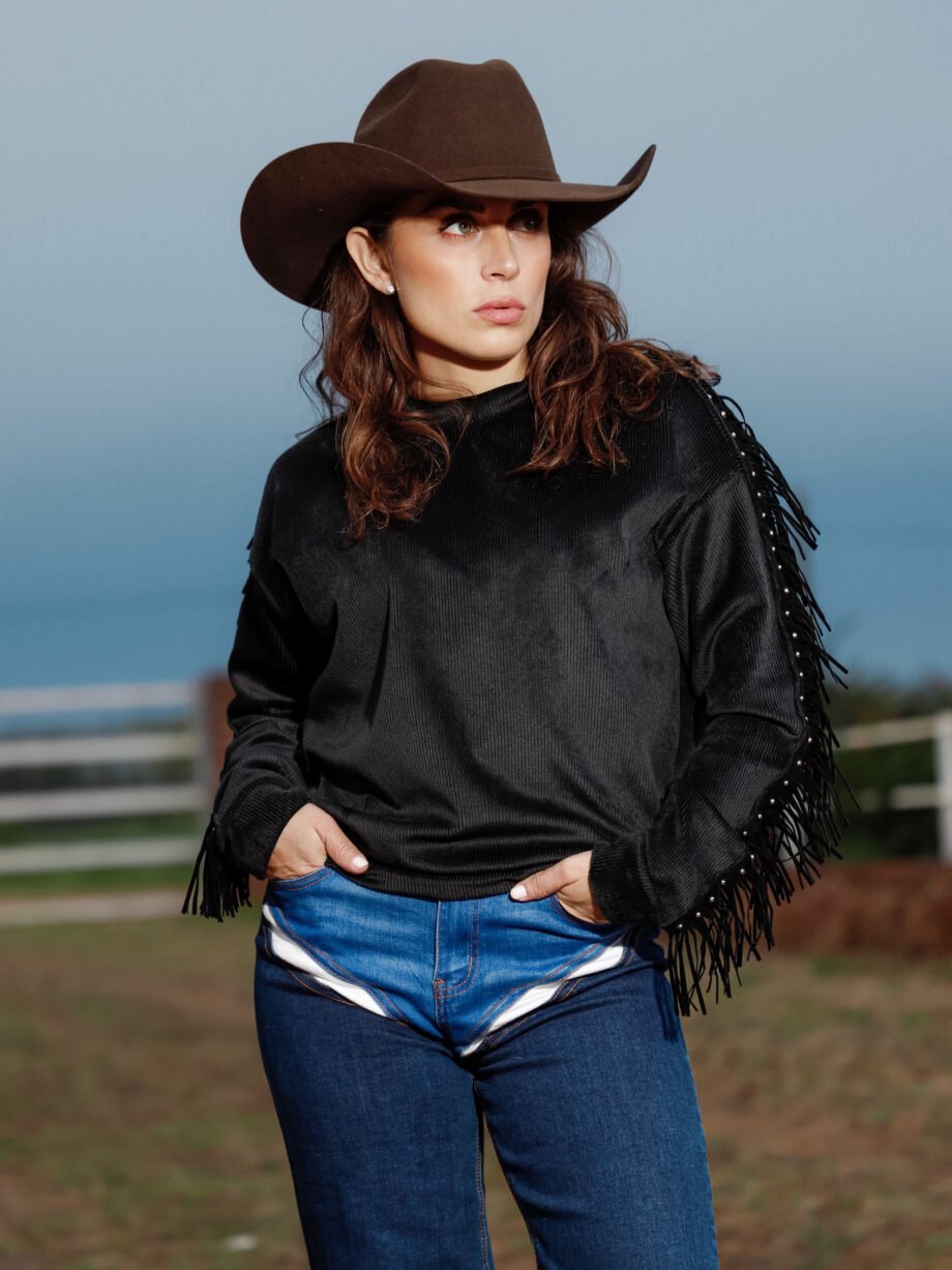 SUDADERA DE PANA FLEQUILLOS