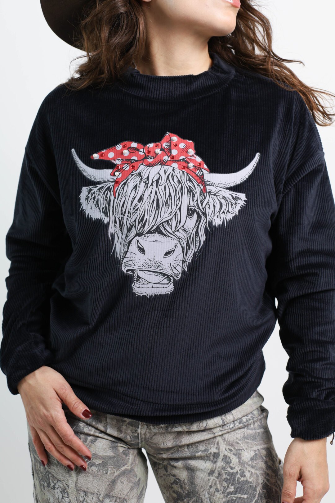 SUDADERA DE PANA "THE COW" - Image 2