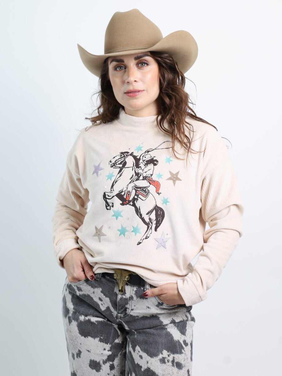 SUDADERA DE PANA "COWGIRL"