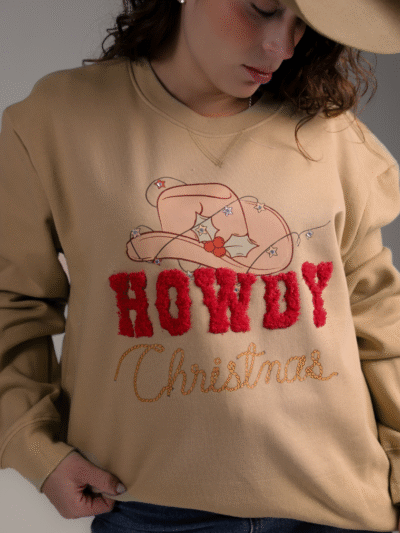 SUDADERA UNISEX- "HOWDY CHRISTMAS"