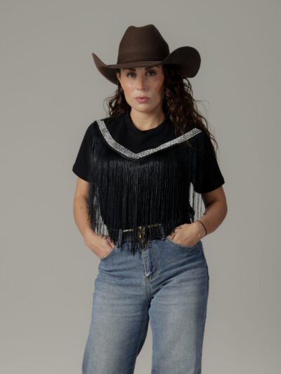 PLAYERA DAMA - "FLECOS BRILLOS"