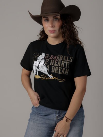PLAYERA DAMA - "THREE BARRELS ONE DREAM"