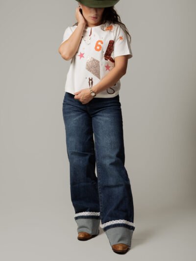 Jeans Vaqueros Wide Leg para Dama