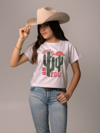 PLAYERA PARA NIÑA - "STUCK ON YOU"