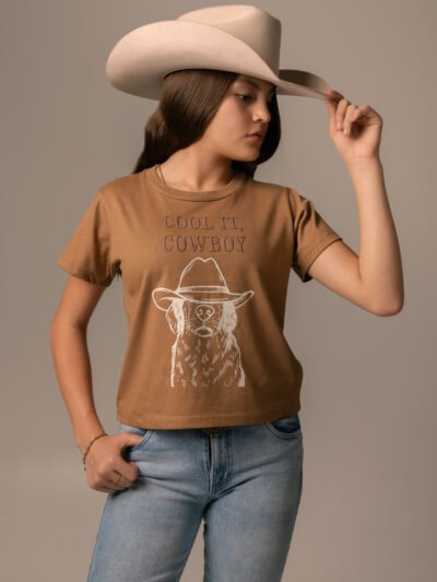 PLAYERA PARA NIÑA - "COOL IT COWBOY"